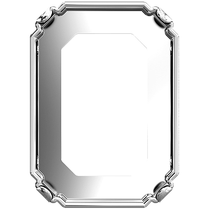 4610/S 14x10 mm 3PH2OH Rhodium Plating