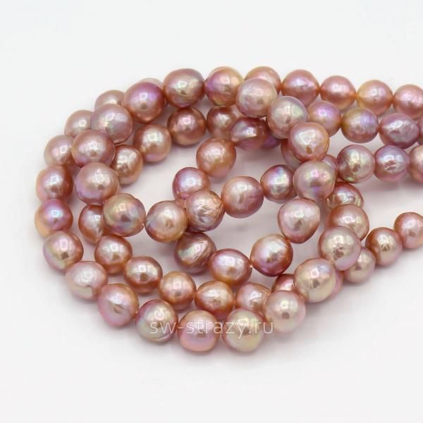 Жемчуг натуральный d=7 мм розовый