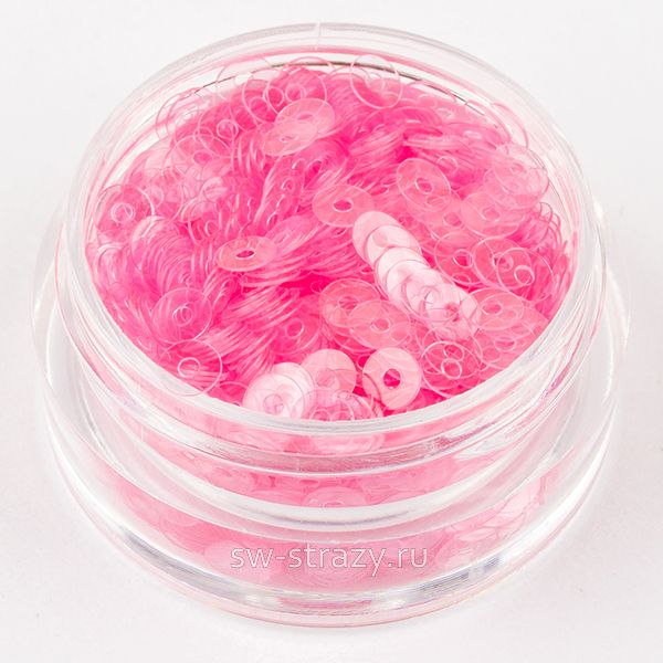 Пайетки 3 mm плоские (3062) Rosa Baby LU 3 гр