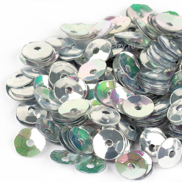 Пайетки 3 mm чаша (1115) Argento MI 3 гр