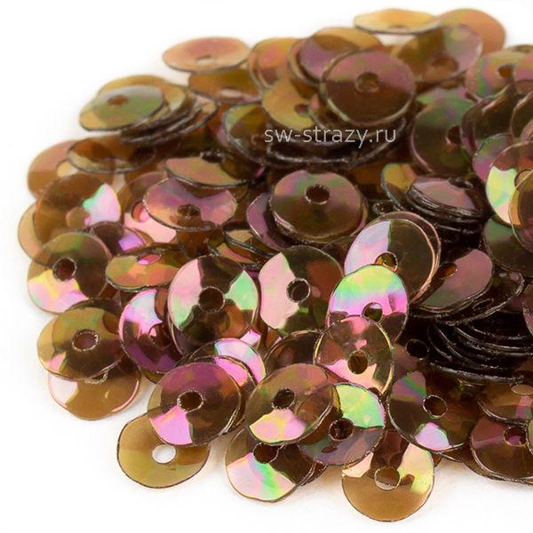 Пайетки 3 mm чаша (0137) Grigio Scuro IR 3 гр