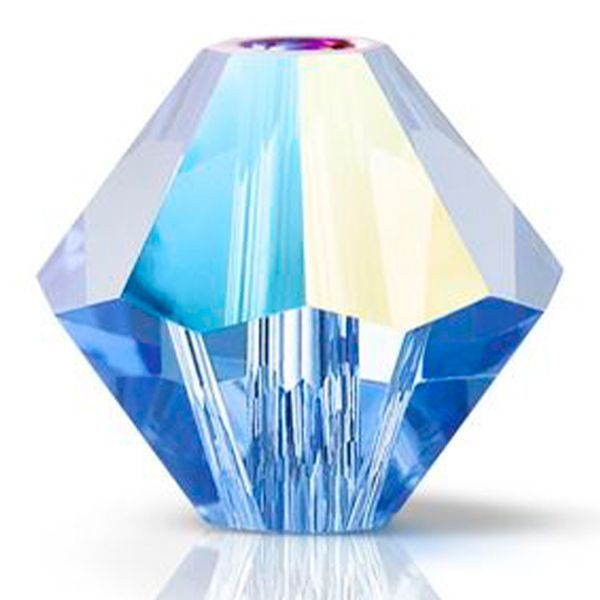 P Rondelle Bead 5328 3 mm sapphire glitter