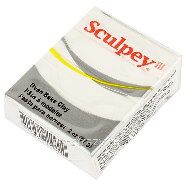 Полимерная глина Sculpey S302 57 г белый (001)