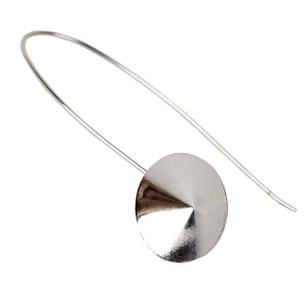 Основа под серьги удлиненная 1122 16 мм родий SWK0352