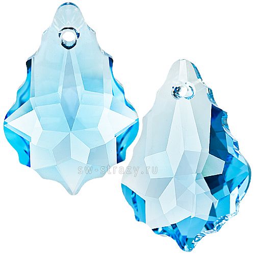 Кулоны 6090 16x11 mm Aquamarine