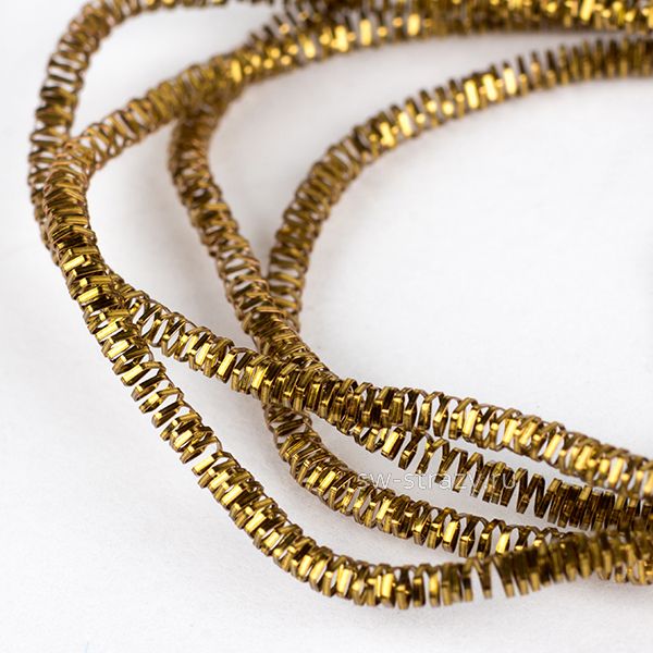 Канитель трунцал Коричнево-золотая 1 мм (5гр)