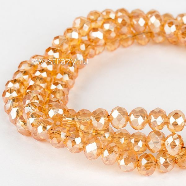 Бусины граненые Rondelle 2 мм медовый АВ (№84), 1 нить
