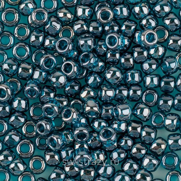 Бисер круглый 11/0 #0108BD Прозрачный глянцевый капри
