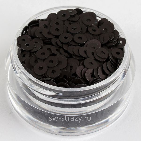 Пайетки 3 mm плоские (996W) Nero ST07 3 гр