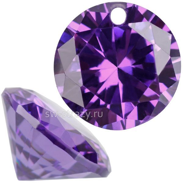 Подвеска циркон 4 мм Heliotrope