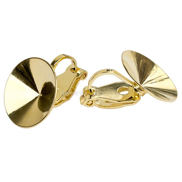 Основа под серьги-клипсы 1122 12 мм позолота SWK0346