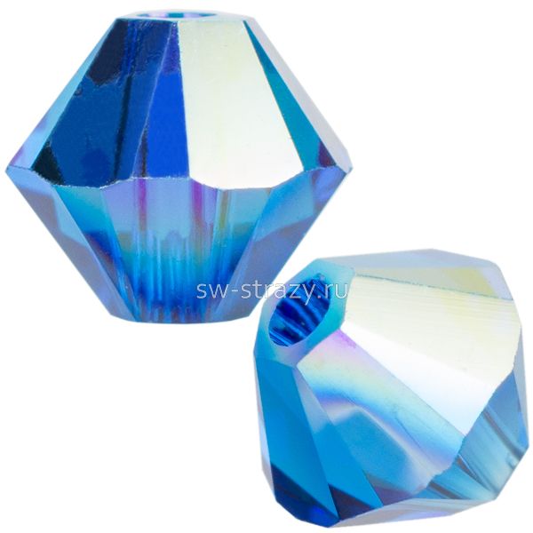 Бусины 5328 3 mm Capri Blue AB