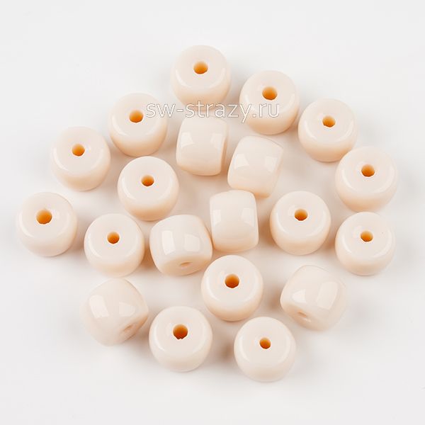 Бусины стеклянные 6,5х4 мм айвори*