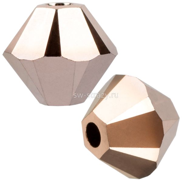 Бусины 5328 4 mm Crystal Rose Gold2X