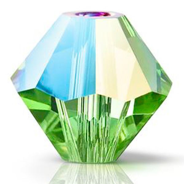 P Rondelle Bead 5328 3 mm peridot glitter