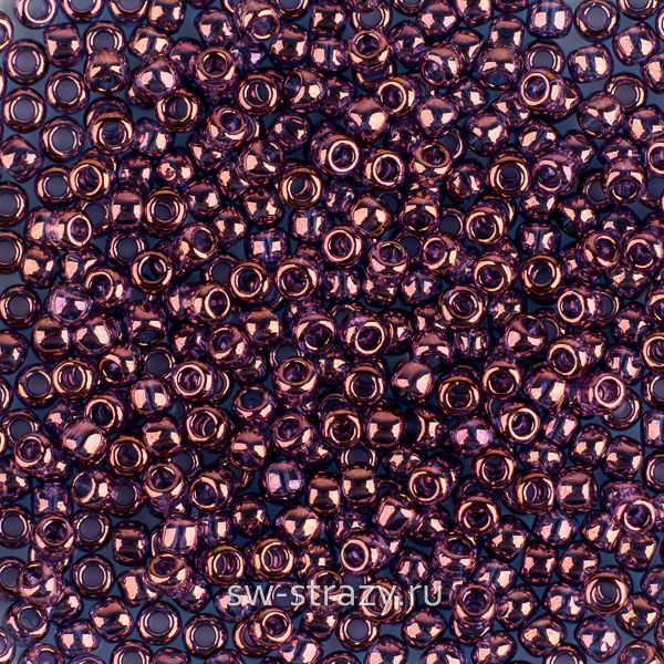 Бисер круглый 11/0 #0201 Темный аметист золотой глянец