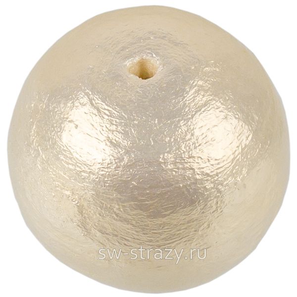 Жемчуг хлопковый 20 мм насыщенный кремовый