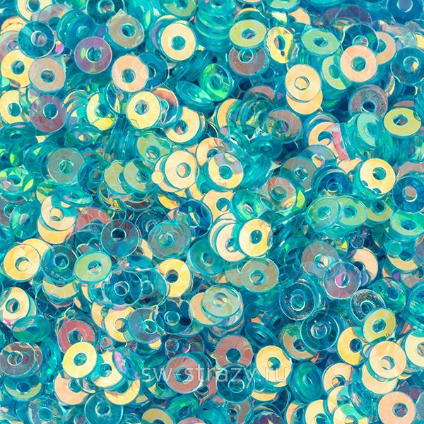 Пайетки плоские 2 мм glitter trans light blue (3гр)