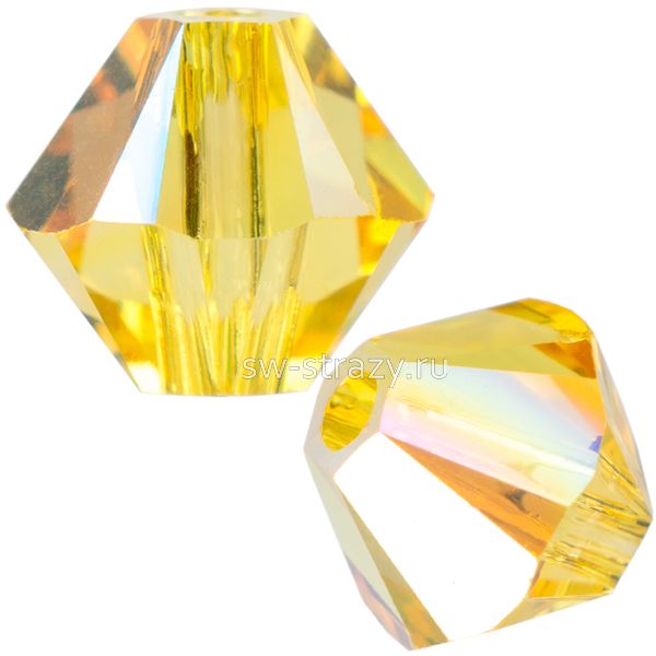 Бусины 5328 4 mm Light Topaz AB 2X