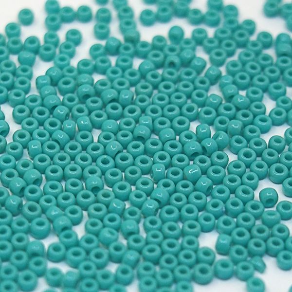 Бисер круглый 11/0 #0055 Непрозрачный, бирюзовый