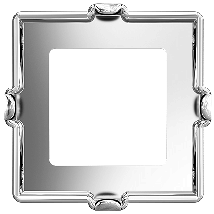 4447/S 12 mm 1PH20H Rhodium Plating