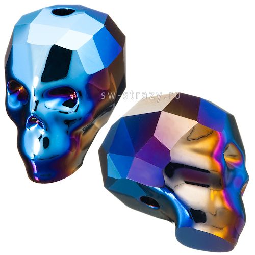 Бусины 5750 13 mm Crystal Metallic Blue2X