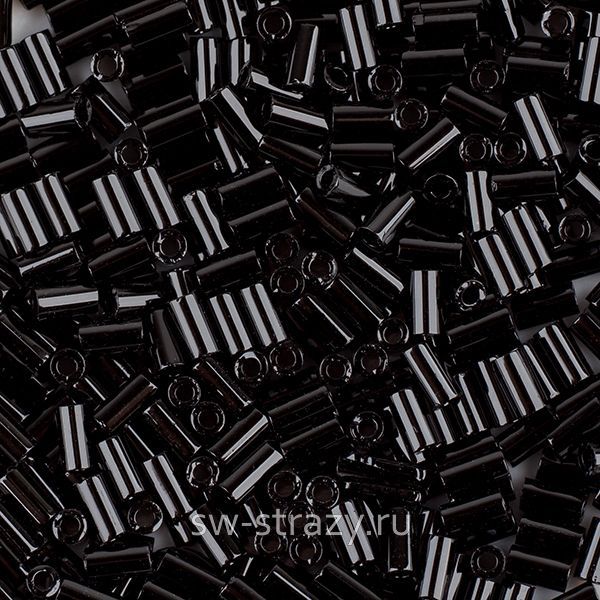 Бисер стеклярус 3 mm #0049 Черный