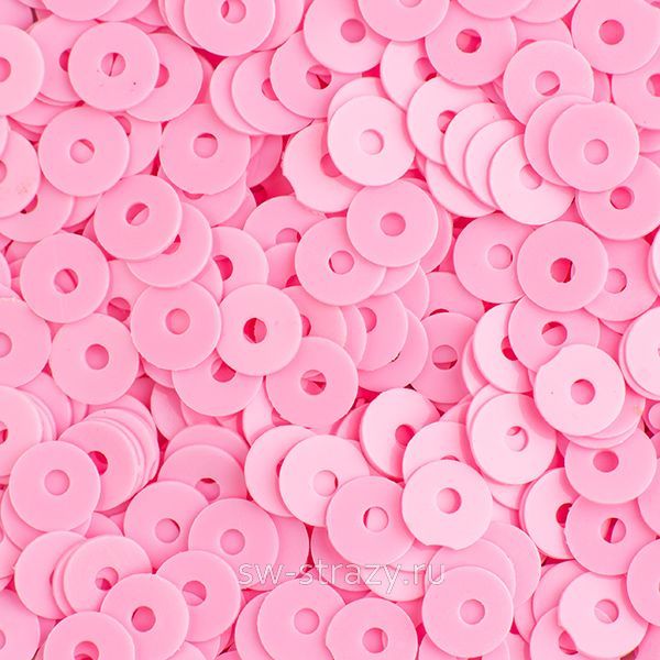 Пайетки плоские 4 мм ярко-розовые (3гр)
