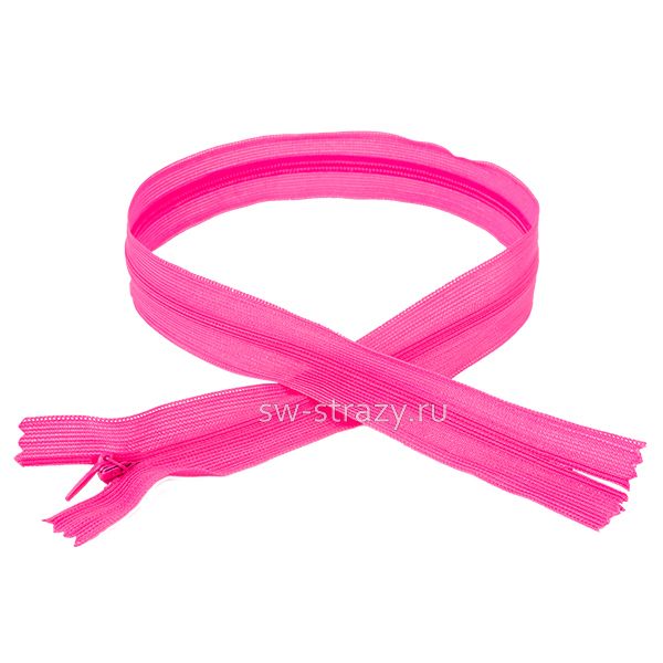 Молния потайная н\р розовый F142 50 см