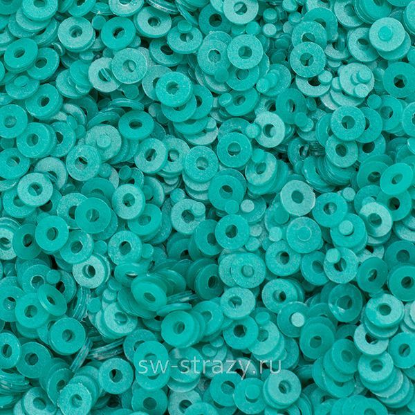 Пайетки плоские 2 мм turquoise (3гр)