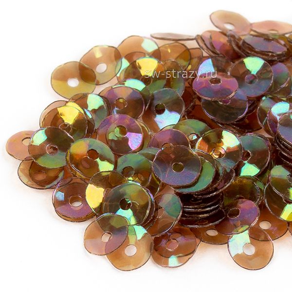 Пайетки 3 mm чаша (0133) Rosso Marrone IR 3 гр