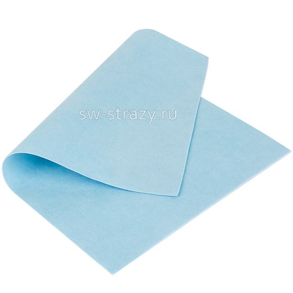 Замша искусств.двухсторон. 20х30 см голубая (26365)
