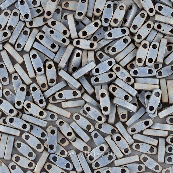 Бисер MIYUKI 5 х 1,2 х 1,9 мм 2002 Matte Metallic Silver Grey