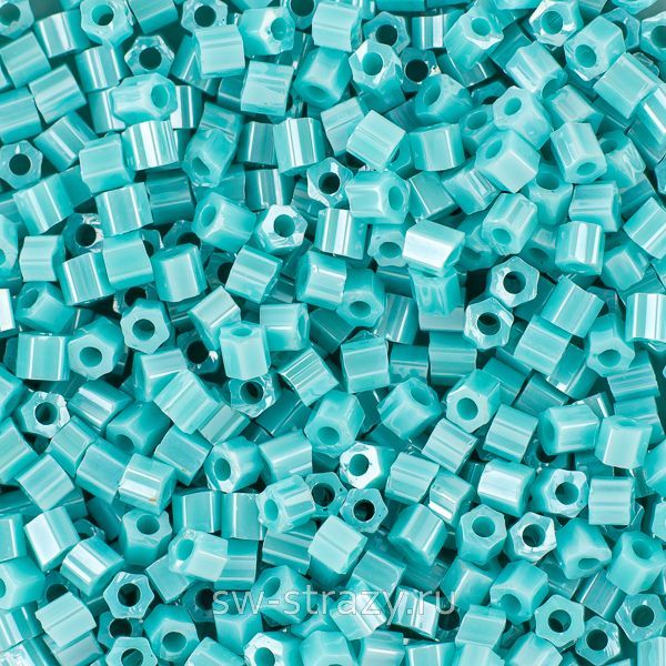Шестиугольный 11/0 #0132 Непрозрачный глянцевый, бирюза