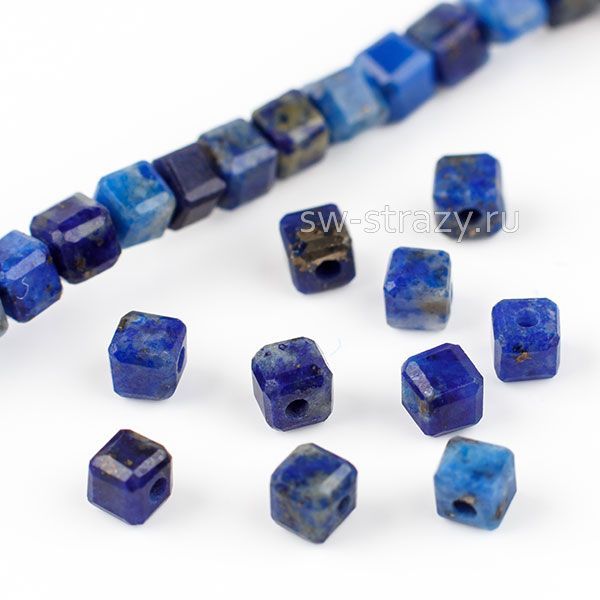 Бусина-куб из лазурита 2,5 мм*