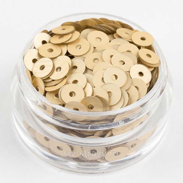 Пайетки 4 mm плоские (806W) Oro ST 3 гр