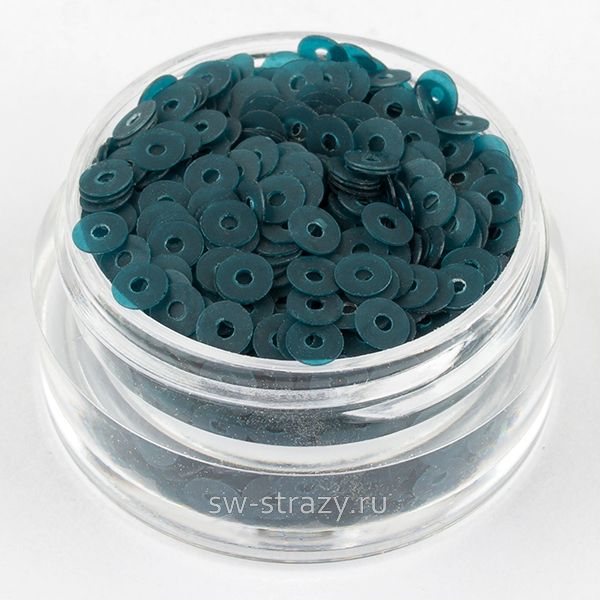 Пайетки 3 mm плоские (676F) Petrolio F10 3 гр