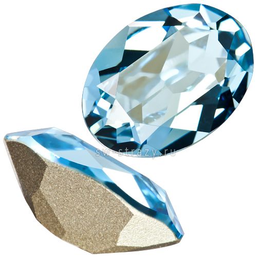 Кристаллы 4120 18x13 mm Aquamarine