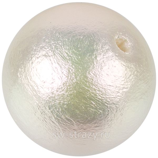 Жемчуг хлопковый 18 мм насыщенный белый