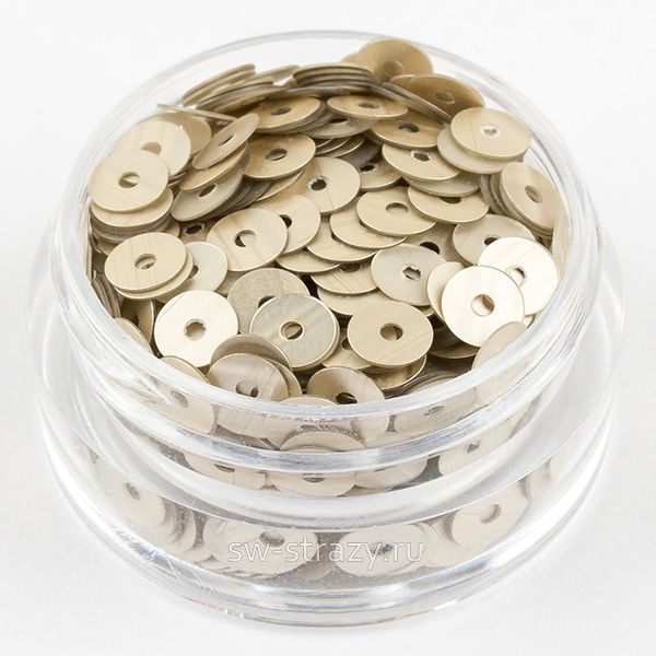 Пайетки 4 mm плоские (3360) Rosa Rigato P08 3 гр