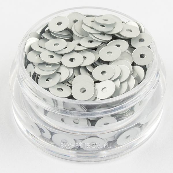 Пайетки 4 mm плоские (916W) Argento ST07 3 гр