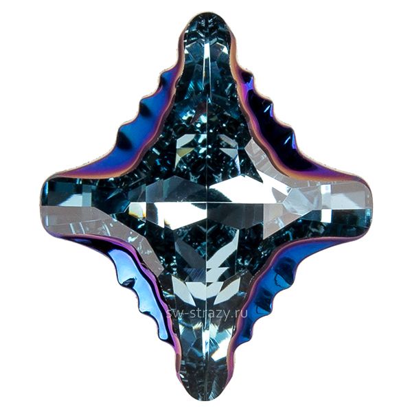 Кристаллы 4927 19x17 mm Aquamarine Metallic Blue Z